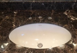 Restored marble vanity top